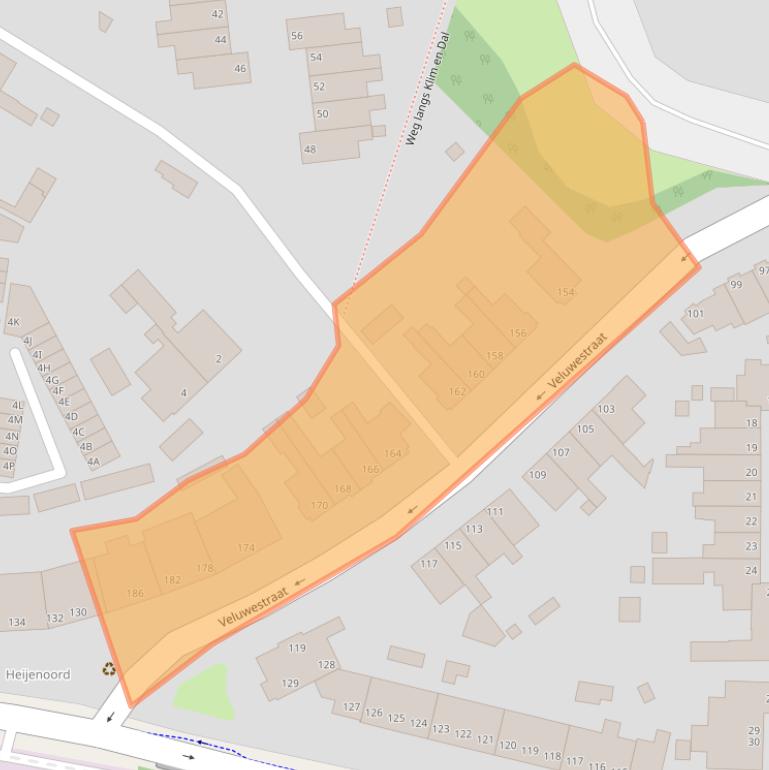 Kaart van postcodegebied 6813EG.