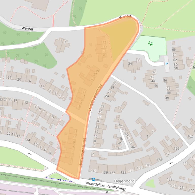 Kaart van postcodegebied 6813EH.