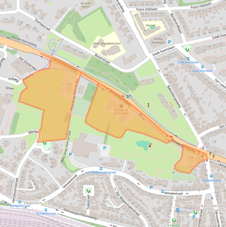 Kaart van postcodegebied 6813GJ.