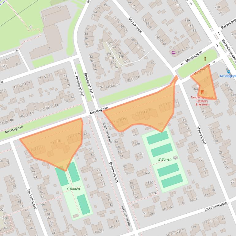Kaart van postcodegebied 6813GL.