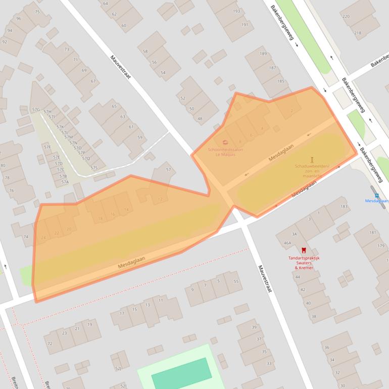 Kaart van postcodegebied 6813GP.