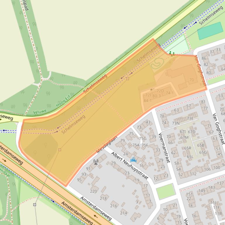 Kaart van postcodegebied 6813GS.
