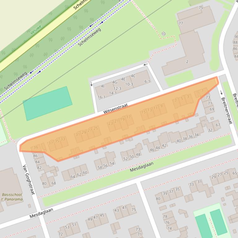 Kaart van postcodegebied 6813GT.