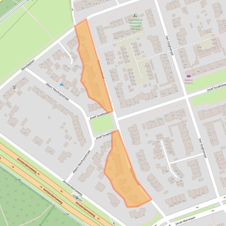 Kaart van postcodegebied 6813HA.