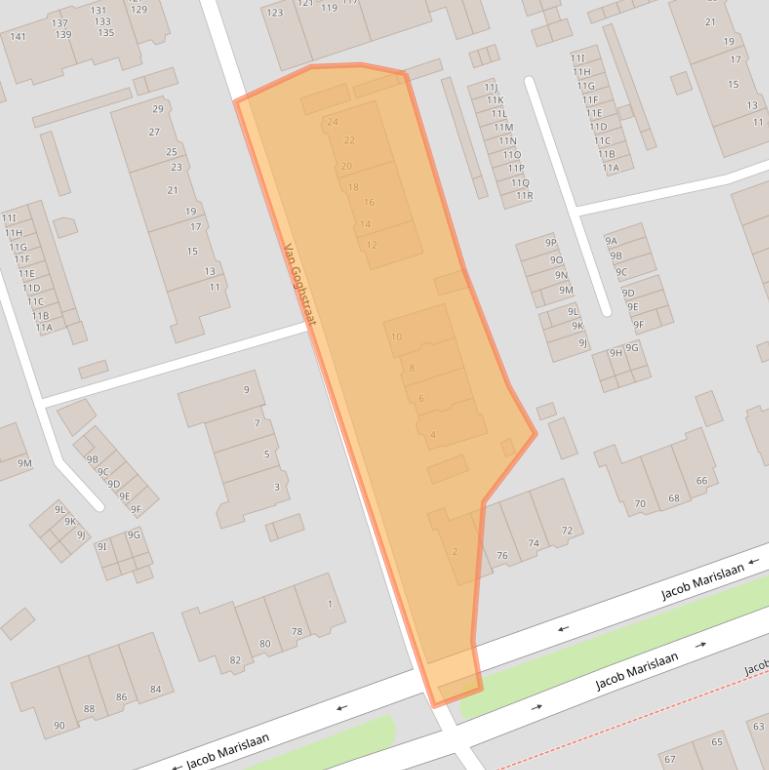 Kaart van postcodegebied 6813HG.