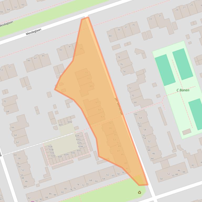 Kaart van postcodegebied 6813HK.