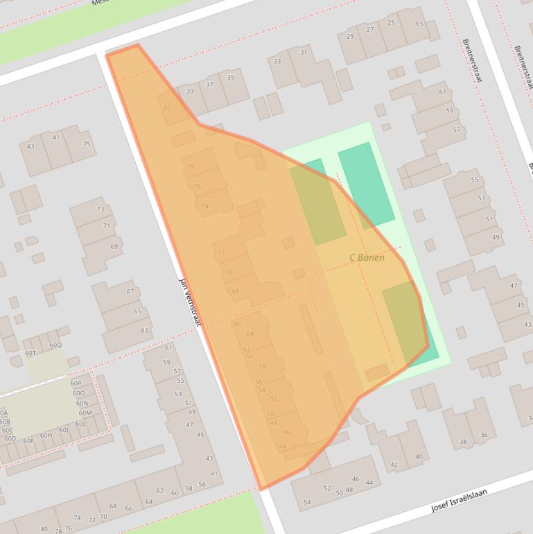 Kaart van postcodegebied 6813HM.
