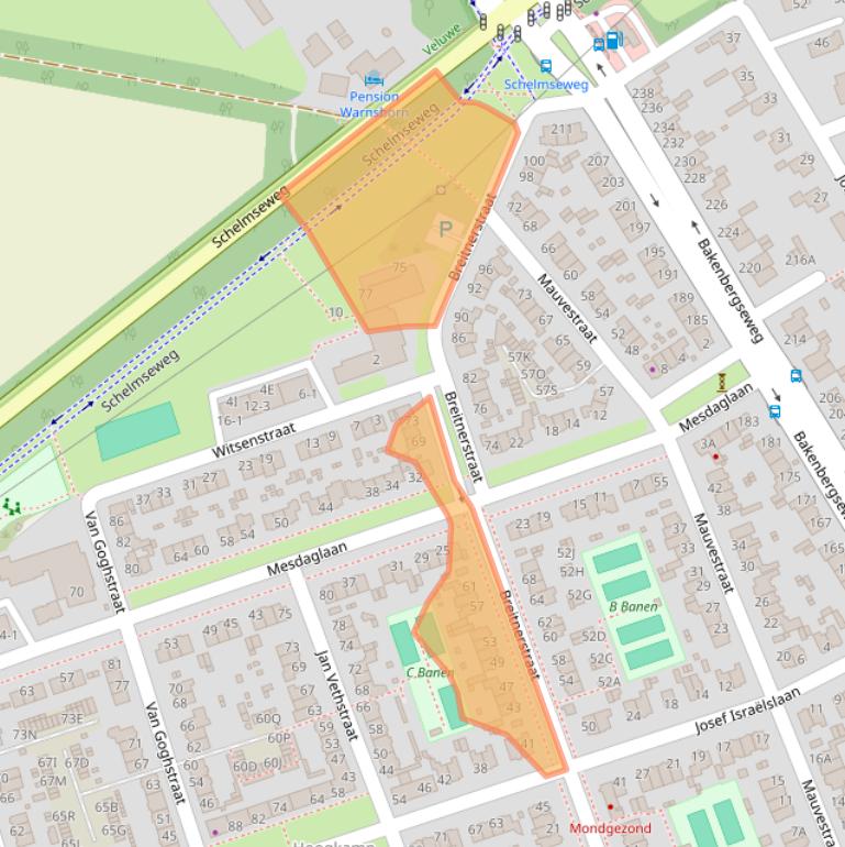 Kaart van postcodegebied 6813HP.