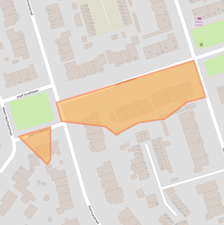 Kaart van postcodegebied 6813JD.