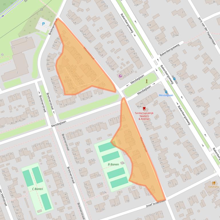 Kaart van postcodegebied 6813JK.