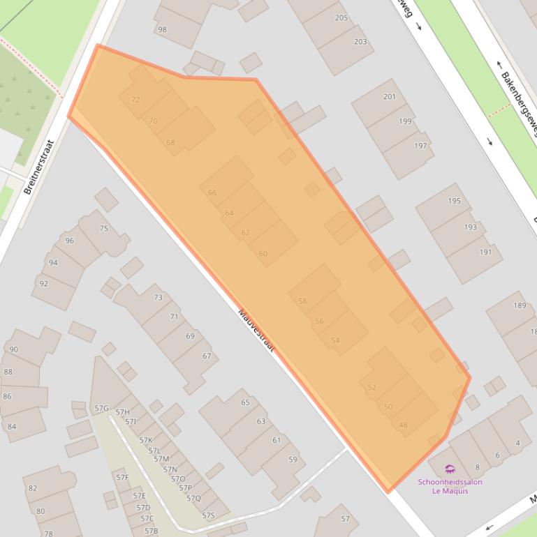 Kaart van postcodegebied 6813JN.