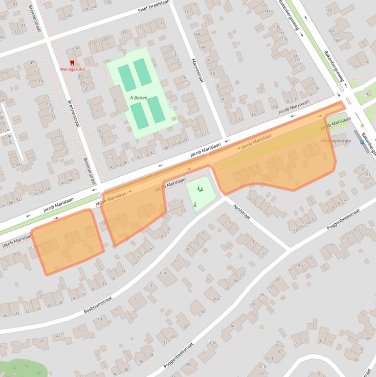 Kaart van postcodegebied 6813JP.