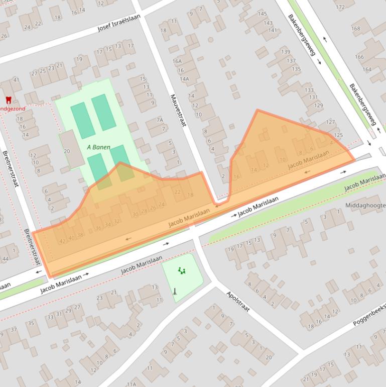 Kaart van postcodegebied 6813JV.