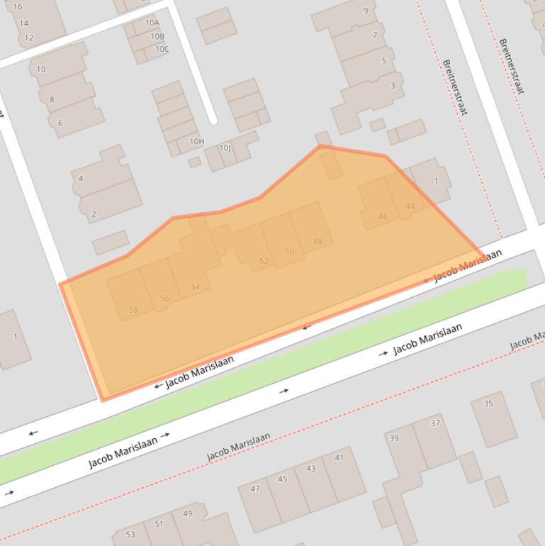 Kaart van postcodegebied 6813JW.