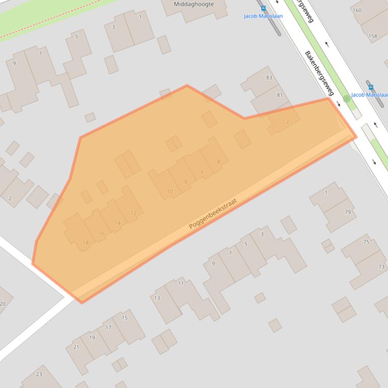 Kaart van postcodegebied 6813KG.