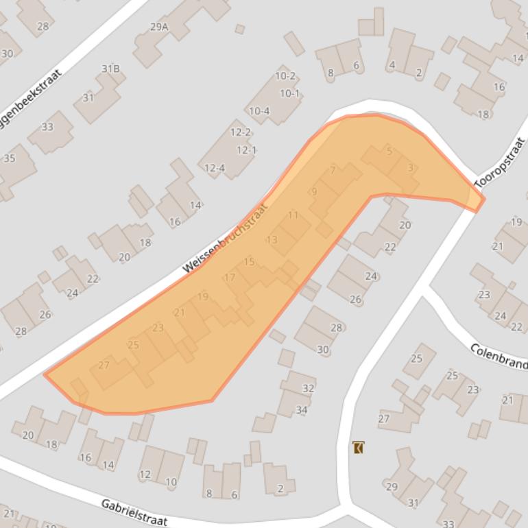 Kaart van postcodegebied 6813KJ.