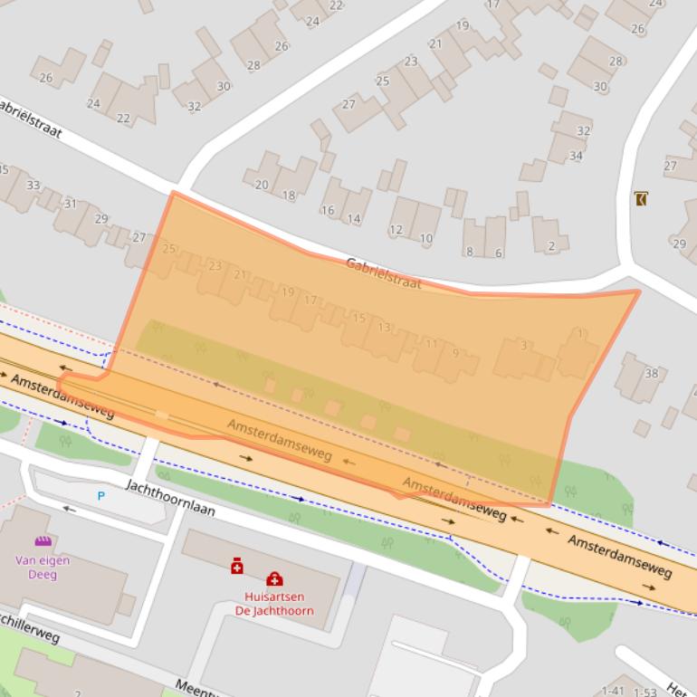 Kaart van postcodegebied 6813KL.