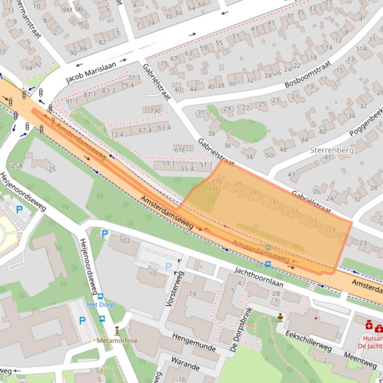 Kaart van postcodegebied 6813KM.