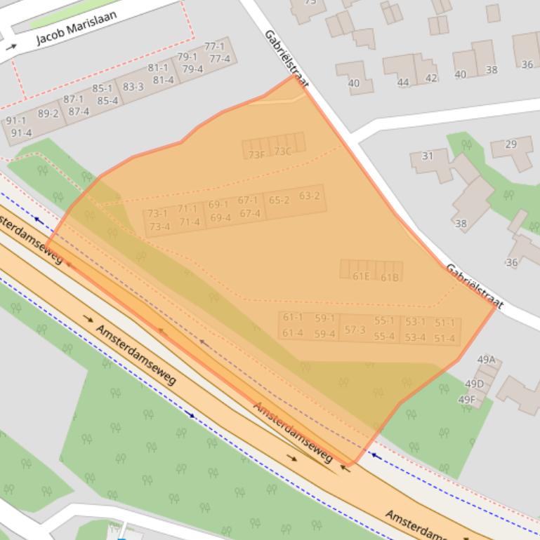 Kaart van postcodegebied 6813KN.