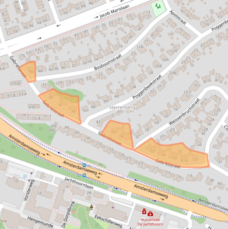 Kaart van postcodegebied 6813KP.