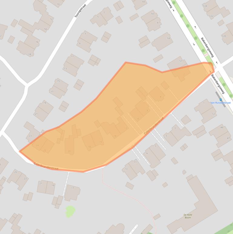 Kaart van postcodegebied 6813KW.