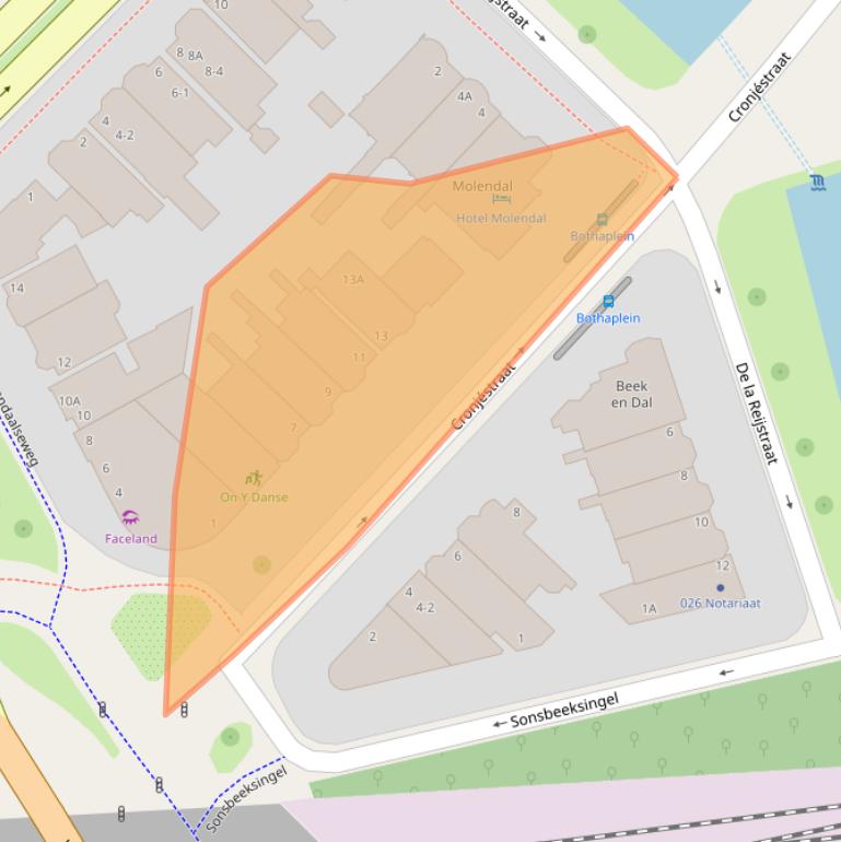 Kaart van postcodegebied 6814AG.