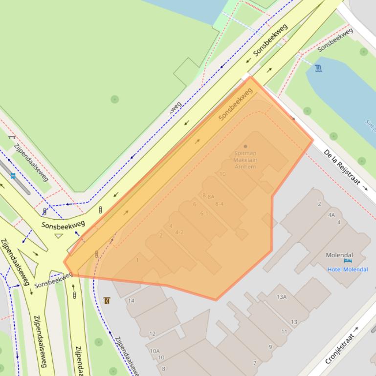 Kaart van postcodegebied 6814BA.