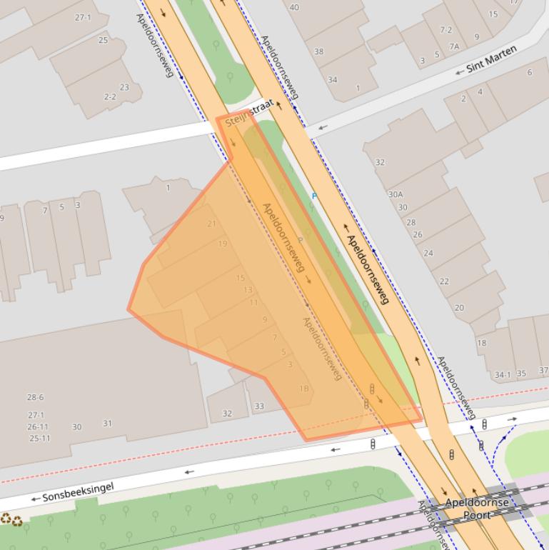 Kaart van postcodegebied 6814BG.