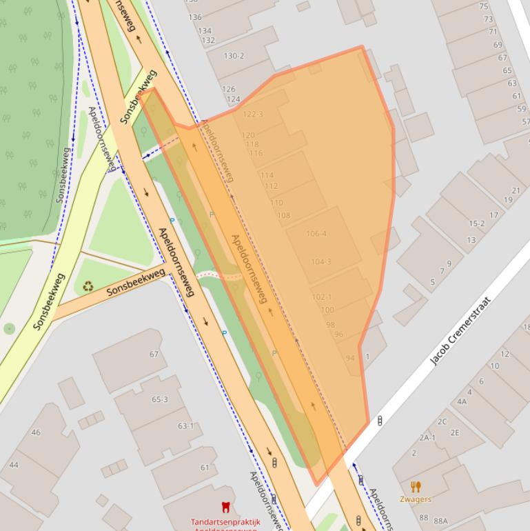 Kaart van postcodegebied 6814BN.