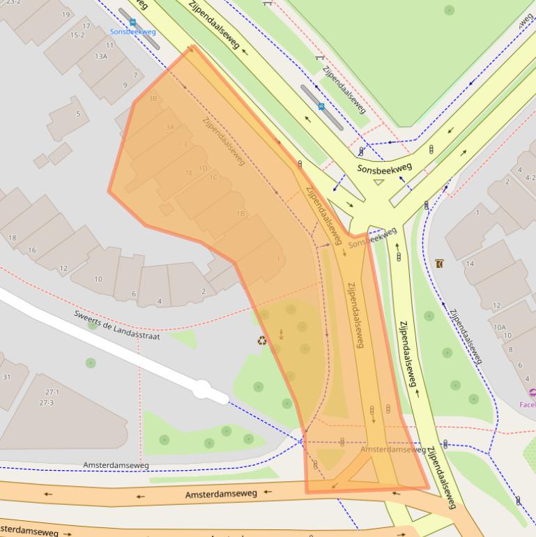 Kaart van postcodegebied 6814CA.