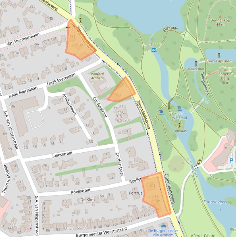 Kaart van postcodegebied 6814CH.