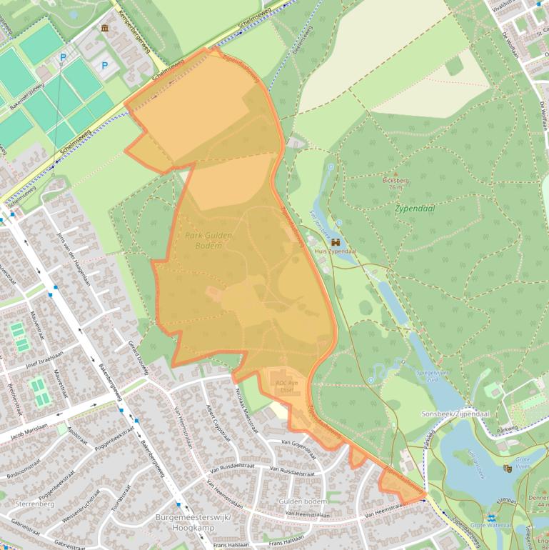 Kaart van postcodegebied 6814CJ.