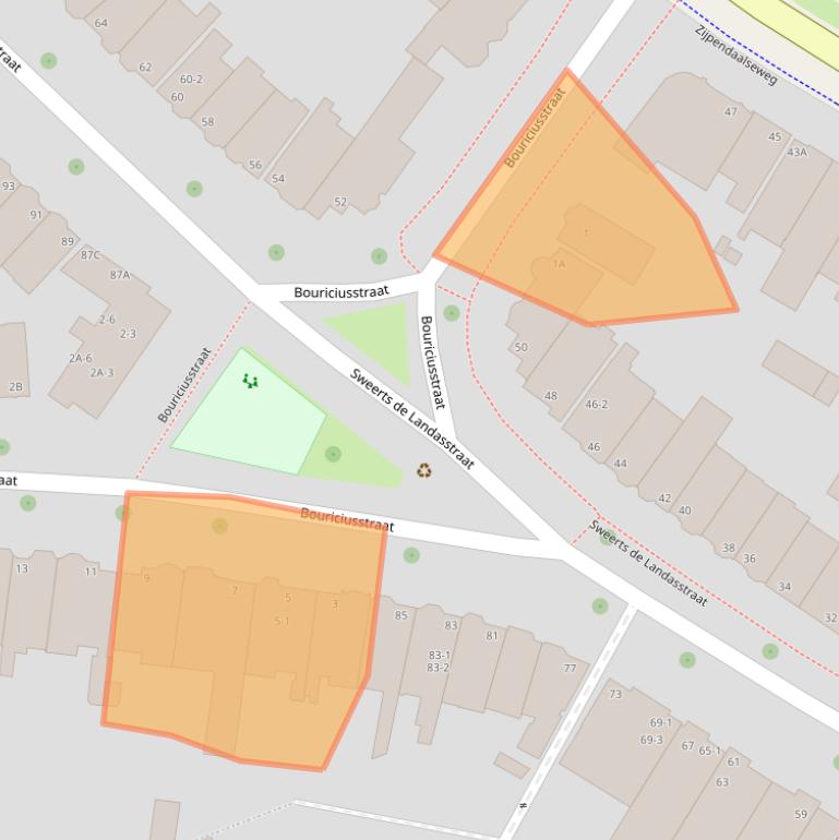 Kaart van postcodegebied 6814CS.