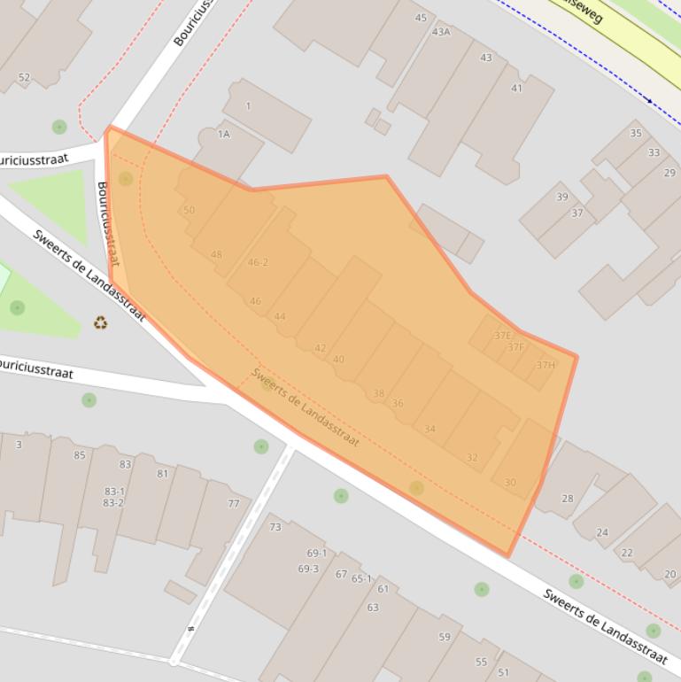 Kaart van postcodegebied 6814DG.