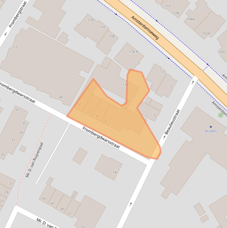 Kaart van postcodegebied 6814DX.