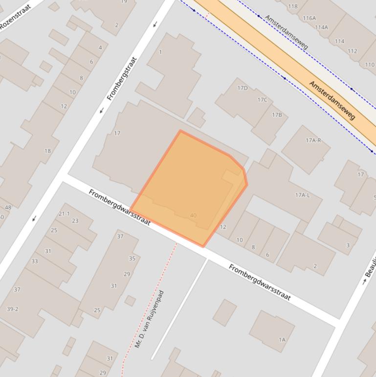 Kaart van postcodegebied 6814DZ.