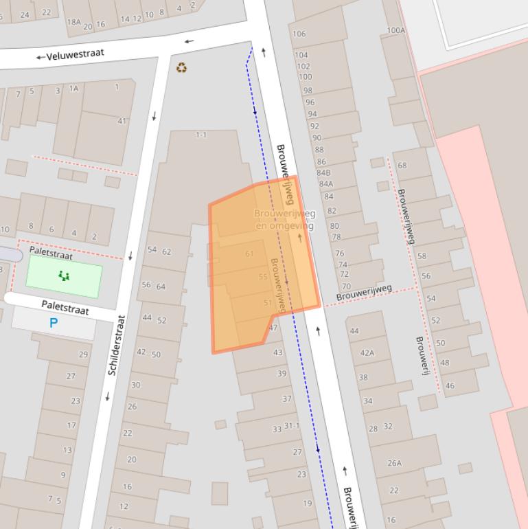 Kaart van postcodegebied 6814EJ.