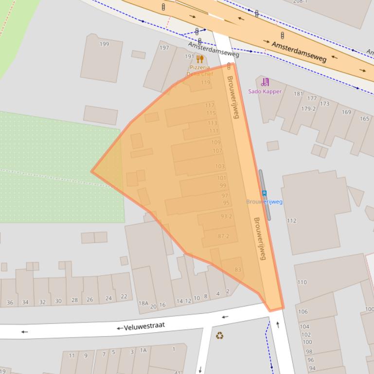 Kaart van postcodegebied 6814EK.