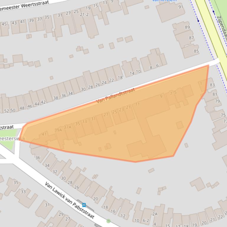 Kaart van postcodegebied 6814GM.