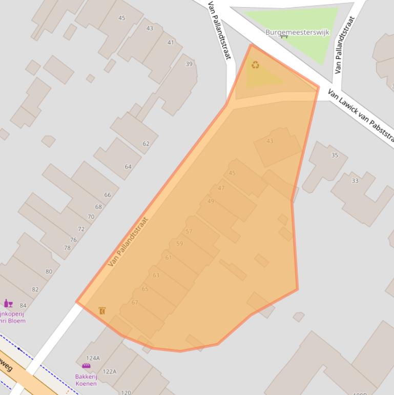 Kaart van postcodegebied 6814GN.