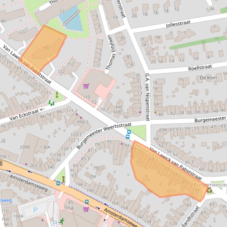 Kaart van postcodegebied 6814HB.