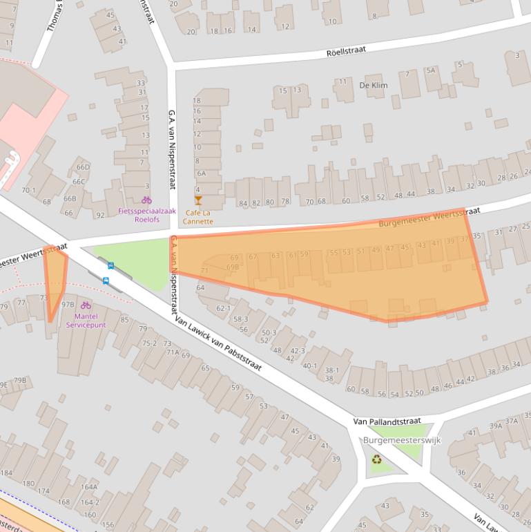 Kaart van postcodegebied 6814HM.