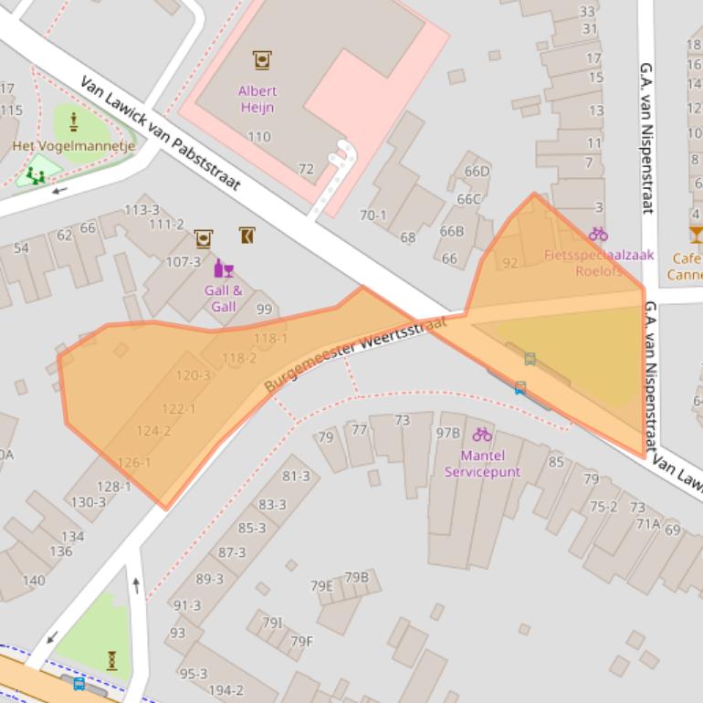 Kaart van postcodegebied 6814HS.