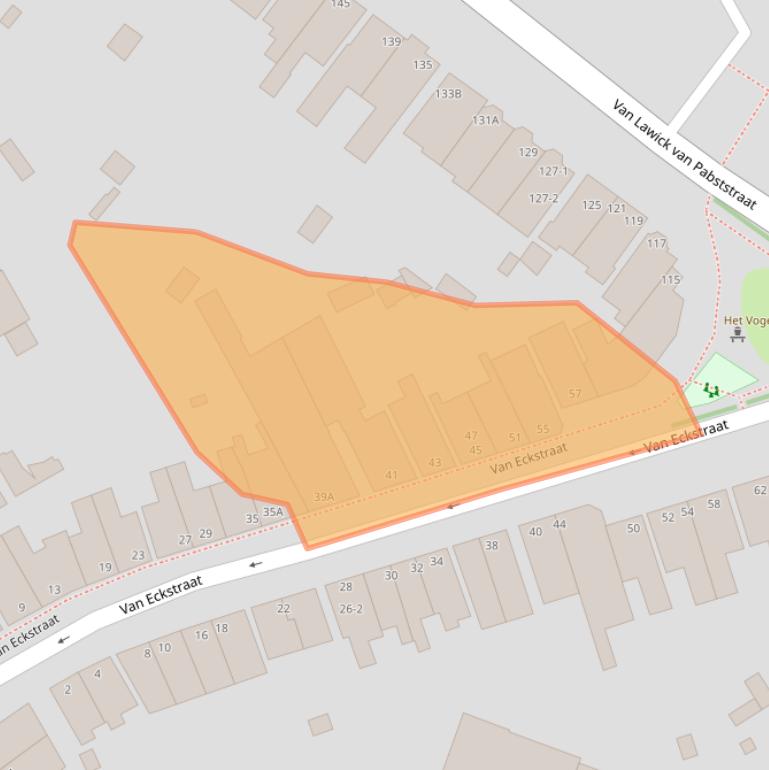 Kaart van postcodegebied 6814HW.