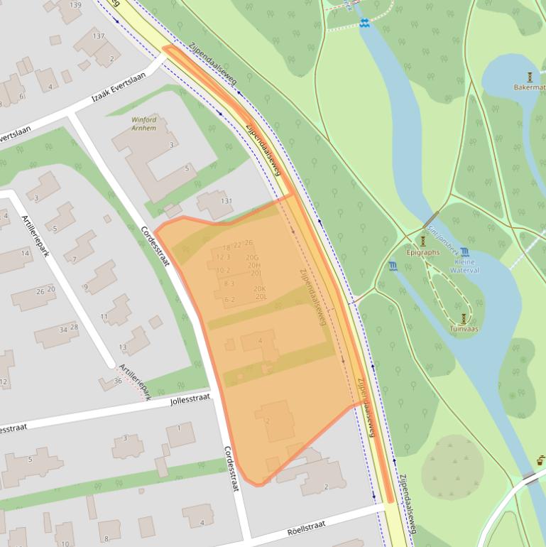 Kaart van postcodegebied 6814JG.