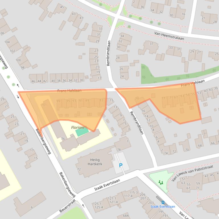 Kaart van postcodegebied 6814JP.