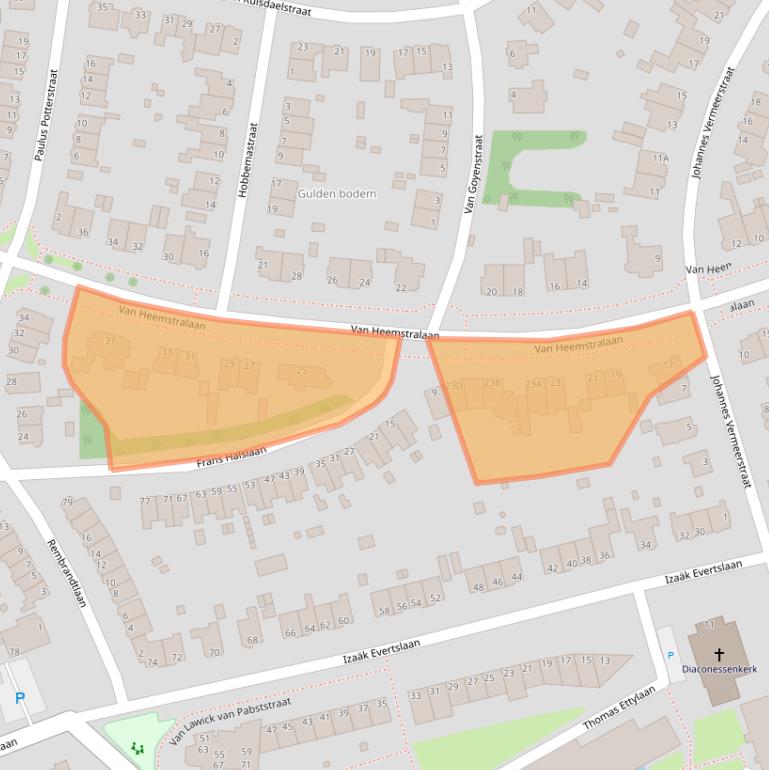Kaart van postcodegebied 6814KB.