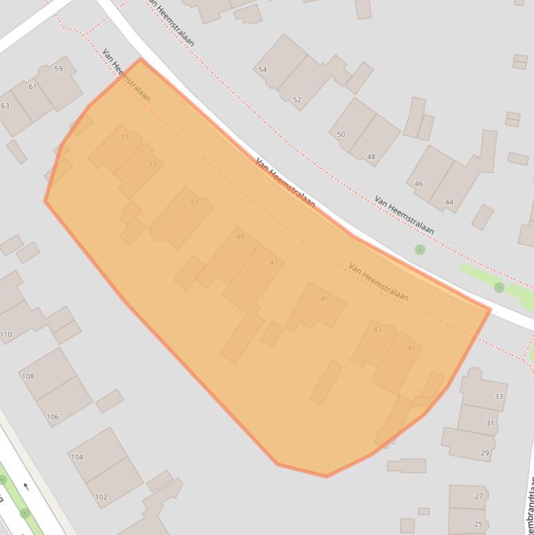 Kaart van postcodegebied 6814KC.