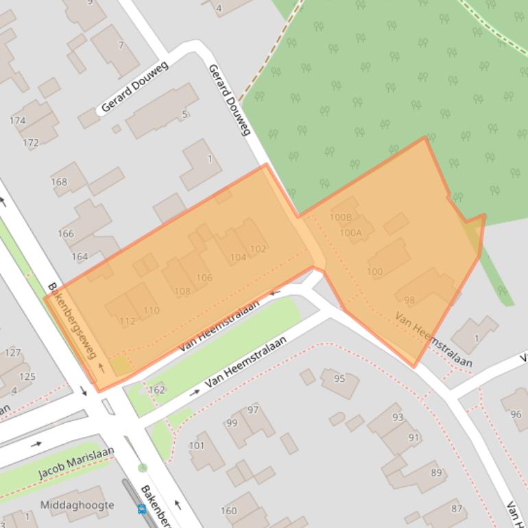 Kaart van postcodegebied 6814KN.