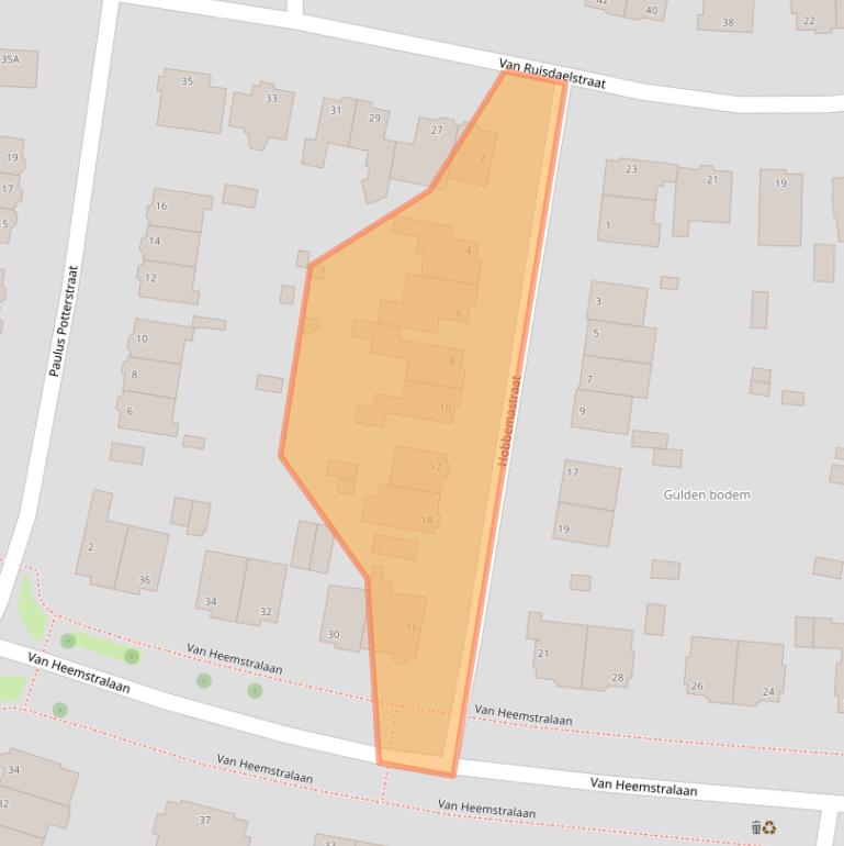 Kaart van postcodegebied 6814KS.